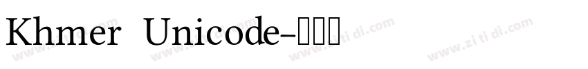 Khmer Unicode字体转换